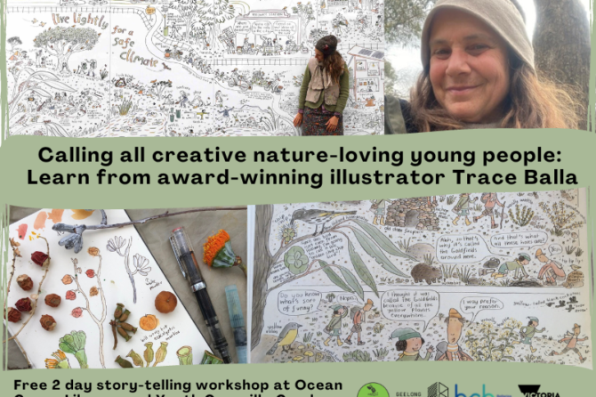 Art and story-telling workshop for nature-loving young people with our Youth Guerrilla Garden